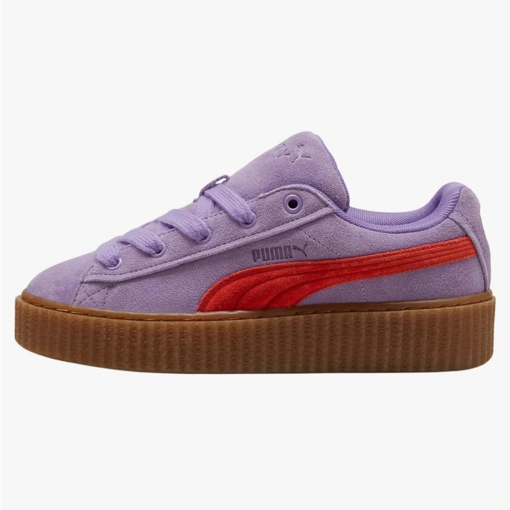 Puma X Fenty Creeper Sneakers Purple Suede Red Streetwear Shoes NEW
